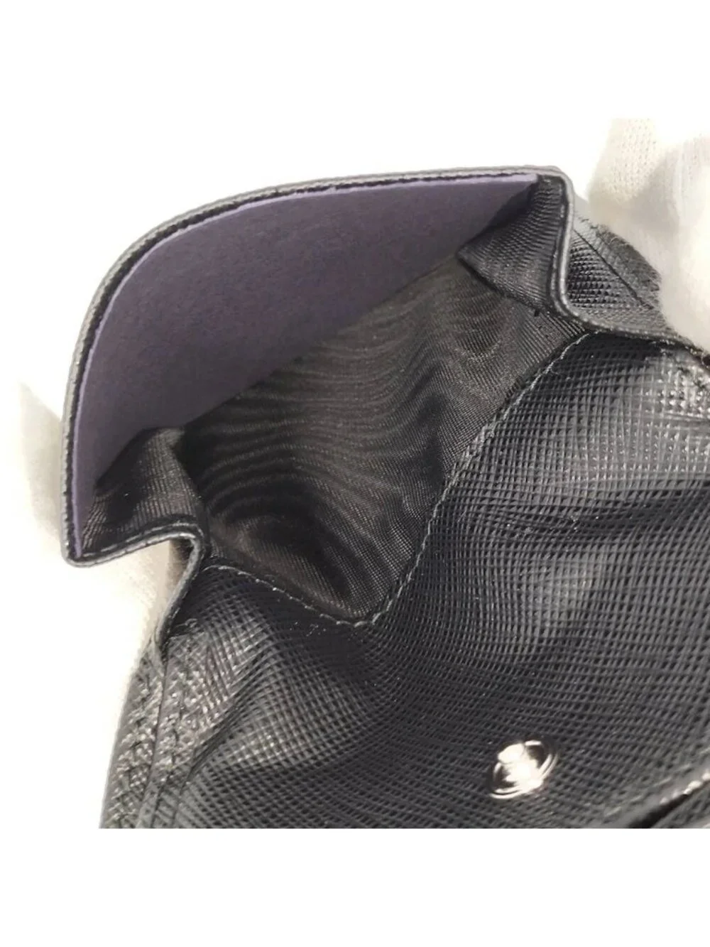Prada Bifold Wallet Triangle Nylon Black
